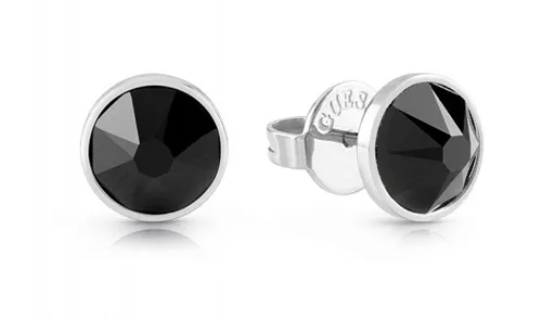 Guess Ocelové náušnice s černými zirkony Frontiers JUME01343JWSTBKT/U