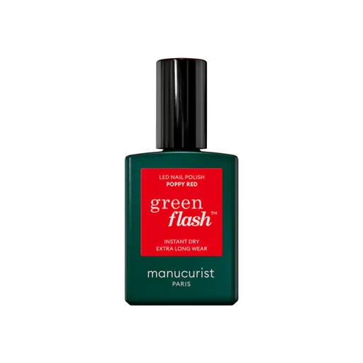 Manucurist Green Flash LED gel na nehty - Poppy Red 15 ml