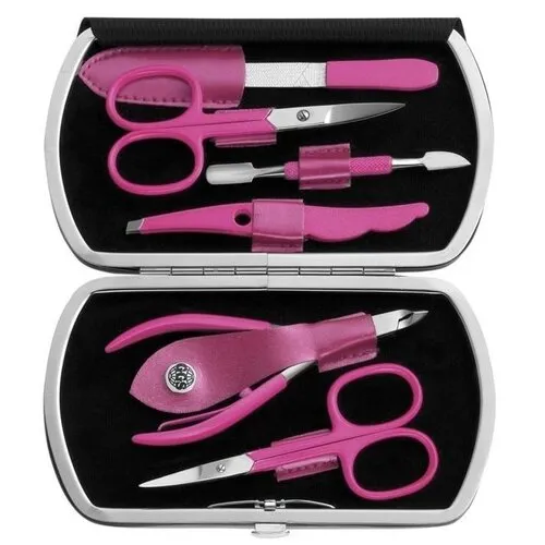 Luxusní sada na manikúru a pedikúru Solingen pink NO 319-12
