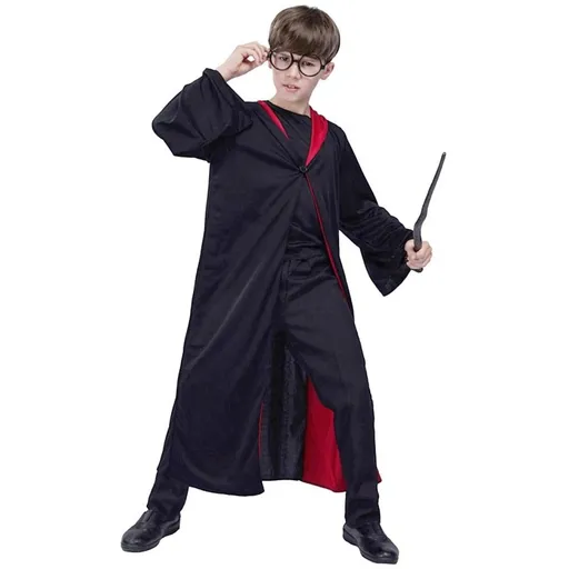 Kostým Čaroděj černo-červený 110-120 cm