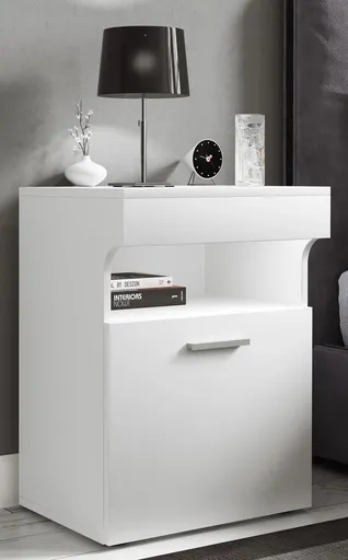 VCM Noční stolek Slepal M, bílý