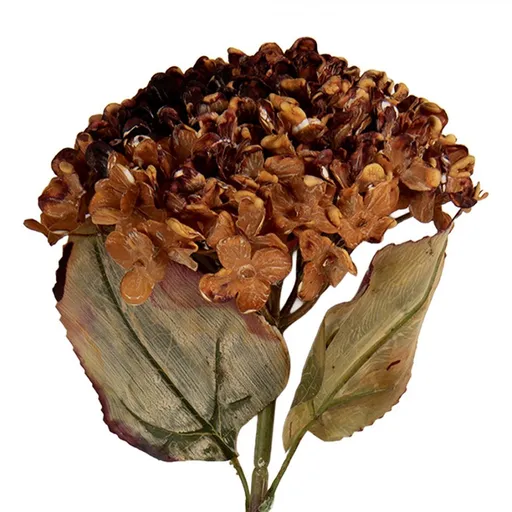 Vínová umělá dekorace sušená květina hortenzie - 15*15*47 cm Clayre & Eef