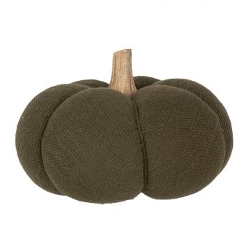 Zelená látková dekorace dýně Pumpkin - Ø 15*12 cm 65395