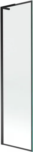 MEXEN/S Next L vanová zástěna FIX 50 x 150, černá vzor, černá 895-050-000-03-70-70