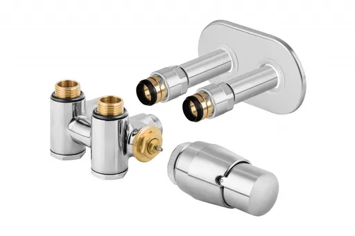 HOPA THERMCOMB-SET, středový ventil (Z4K) s připojením pro elektrickou tyč Barva Chrom, Varianta Pravá RDTHERMCOMSETRC