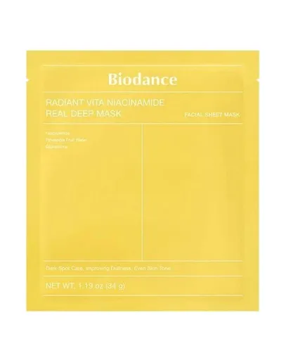 Biodance Rozjasňující hydrogelová maska Radiant Vita Niacinamide (Real Deep Mask) 34 g