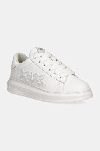 Kožené sneakers boty Karl Lagerfeld KAPRI bílá barva, KL52561