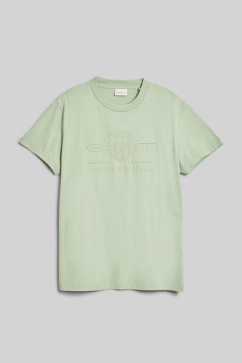 TRIČKO GANT REG TONAL SHIELD SS T-SHIRT MILKY MATCHA