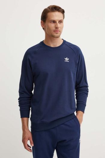 Bavlněná mikina adidas Originals pánská, tmavomodrá barva, hladká, IX7678