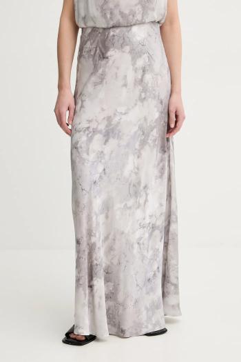 Sukňa Gestuz šedá farba, maxi, rovný strih, 10909873