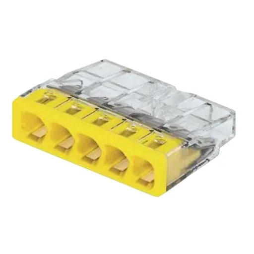 Svorka Wago 2273-205 5x0,5-2,5mm2 transparentní/žlutá