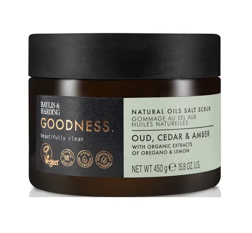 Baylis & Harding Tělový peeling Oud, Cedr & Ambra 450 g