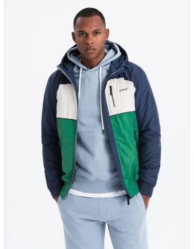 Kurtka męska sportowa z kapturem C447 - V8