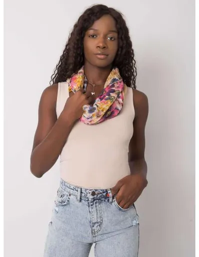 Dámská šála vzorovaná PATY béžová a námořnická modrá