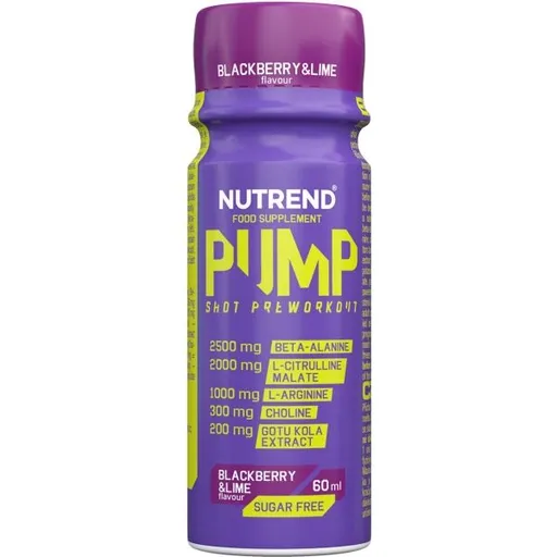 Nutrend PUMP SHOT 60 ML OSTRUŽINA + LIMETKA Energy shot, , velikost 60 ML