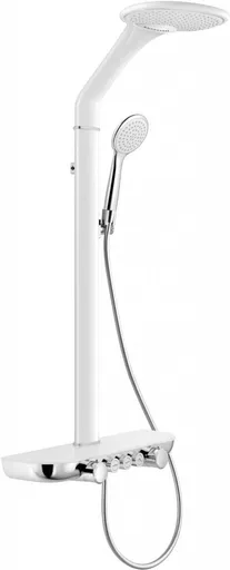 MEXEN Bolt nástěnný sprchový set s dešťovou sprchou a baterií, bílá/chrom 78108-20