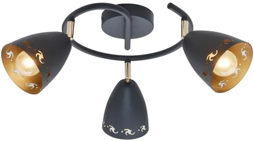 Spirálová stropní lampa COTY 3x40W E14 černá