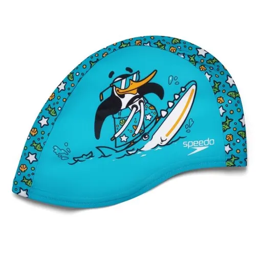 Speedo PRINTED POLYESTER CAP IU Univerzální plavecká čepice, tyrkysová, velikost