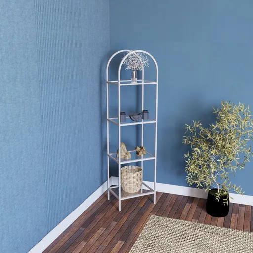 Knihovna Mona 40 - White, Fume