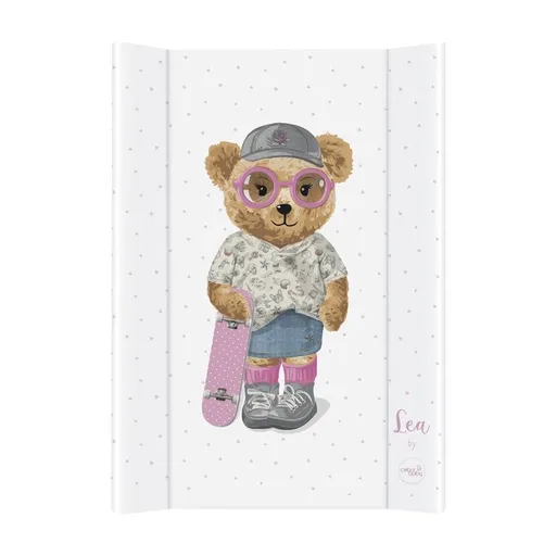 CEBA BABY Podložka přebalovací 2-hranná s pevnou deskou (50x70) Comfort Fluffy Puffy Lea