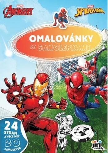 Omalovánky A4 se samolepkami - Marvel