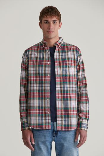 KOŠILE GANT REG POPLIN TARTAN CHECK SHIRT RUBY RED