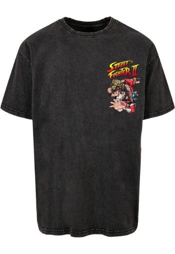 Mr. Tee Streetfighter II Roster Oversize Tee black - S