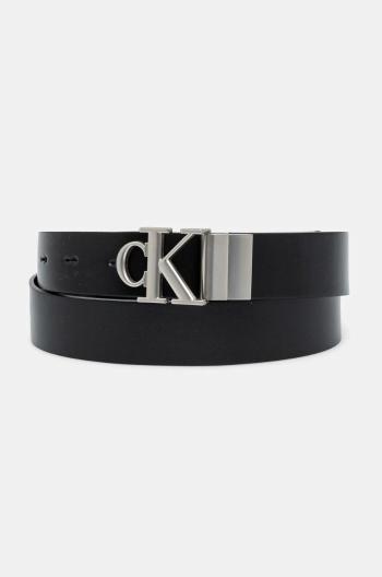 Oboustranný kožený pásek Calvin Klein Jeans dámský, černá barva, K60K612288