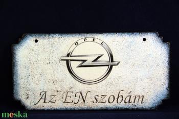 OPEL  emblémás -  ÉN SZOBÁM tábla ( 20 x 10 cm )