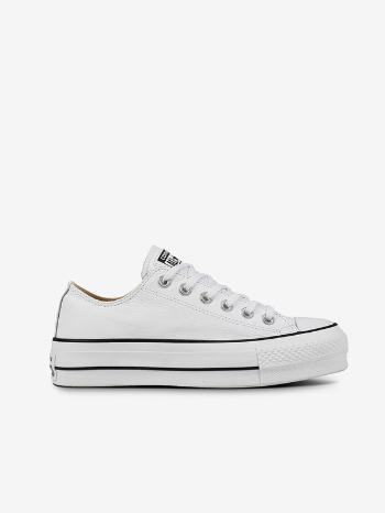 Converse Chuck Taylor All Star Lift Platform Leather Tenisky Bílá