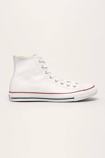 Kožené kecky Converse pánské, bílá barva