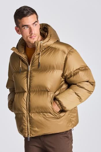 BUNDA GANT D1. SHINY PUFFER JACKET TOFFEE BEIGE