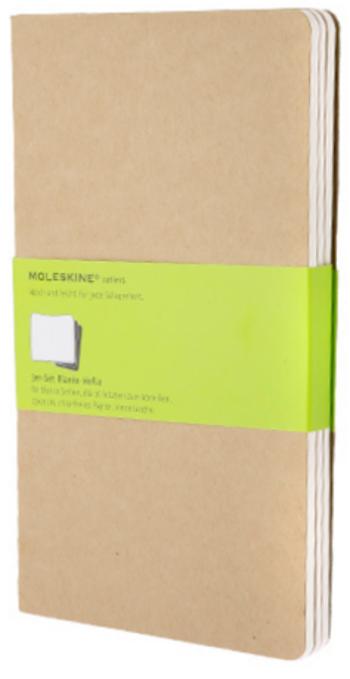 Moleskine - Notesy 3 ks -  béžové, čisté L