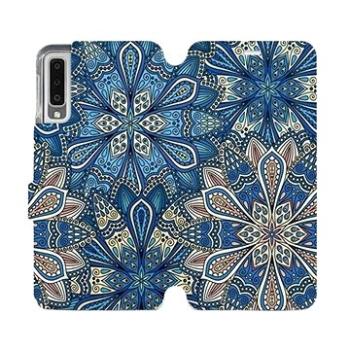 Flipové pouzdro na mobil Samsung Galaxy A7 2018 - V108P Modré mandala květy (5903226492374)