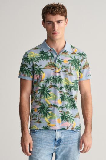 POLOKOŠILE GANT HAWAII PRINT SS POLO DOVE BLUE