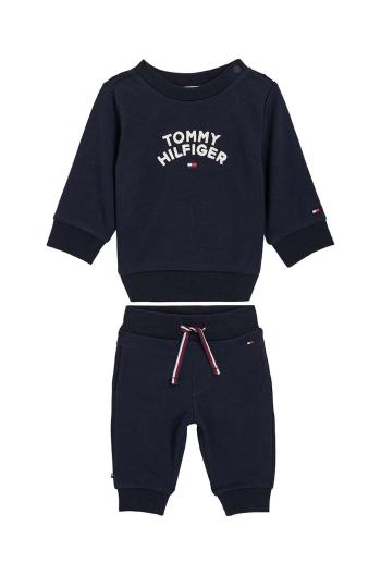 Kojenecká tepláková souprava Tommy Hilfiger tmavomodrá barva