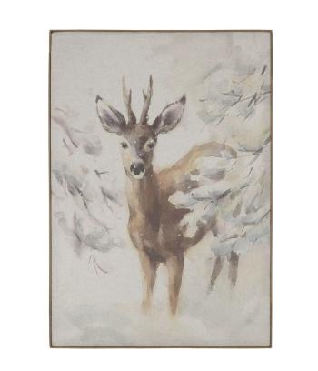 Nástěnná mapa srnec na plátně Deer - 53*3,5*77 cm 22032900