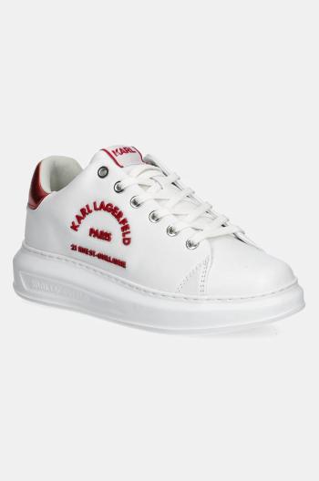 Kožené sneakers boty Karl Lagerfeld KAPRI bílá barva, KL62539M