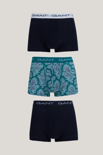 SPODNÍ PRÁDLO GANT PAISLEY PRINT TRUNK 3-PACK OCEAN TURQUOSIE