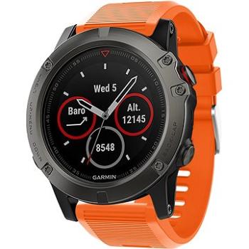 Eternico Essential Silver Buckle pro Garmin QuickFit 26mm oranžový (AET-GRQRSLC75O-26)