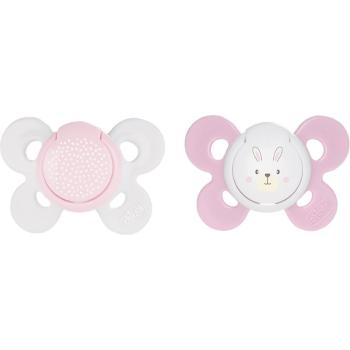 Chicco Physio Comfort 0-6m dudlík Girl-Dots/Rabbit 2 ks