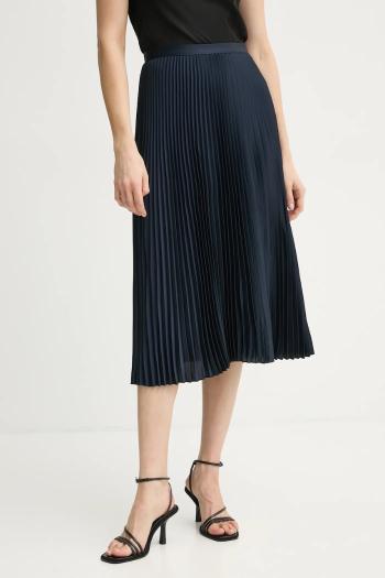 Sukňa Theory tmavomodrá farba, midi, áčkový strih, O1005302