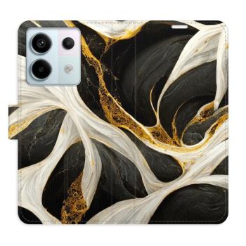 Flipové pouzdro iSaprio - BlackGold Marble - Xiaomi Redmi Note 13 Pro+ 5G