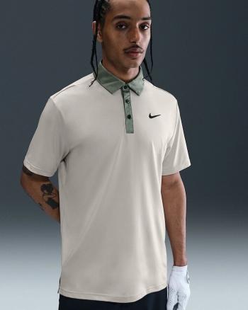 Nike Dri-Fit Tour Contrast Mens Light Orewood Brown/Clay Green/Black M Polo košile