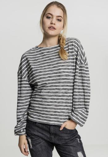 Urban Classics Ladies Oversize Stripe Pullover black/white - XS