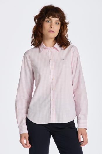 KOŠILE GANT REG POPLIN GINGHAM SHIRT LIGHT PINK