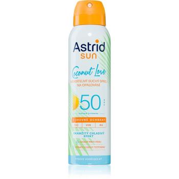 Astrid Sun Coconut Love chladivý neviditelný sprej na opalování SPF 50 s vysokou UV ochranou 150 ml