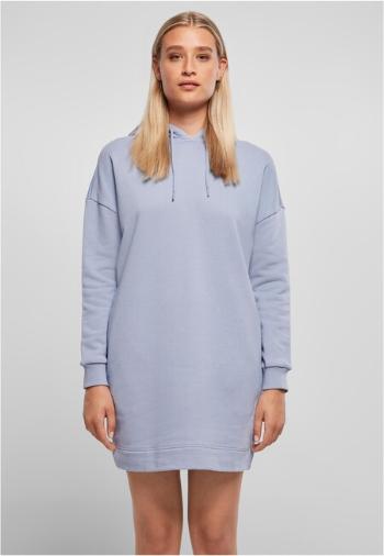 Urban Classics Ladies Organic Oversized Terry Hoody Dress violablue - XS