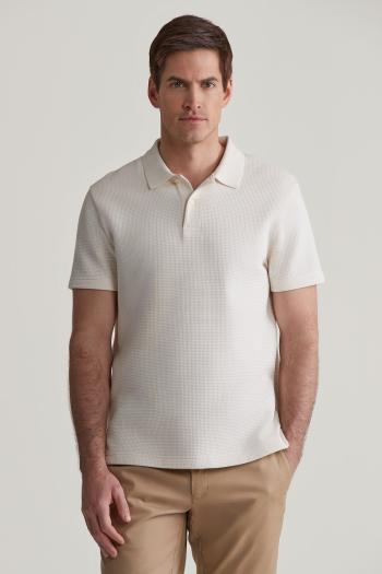 POLOKOŠILE GANT WAFFLE TEXTURED SS POLO CREAM