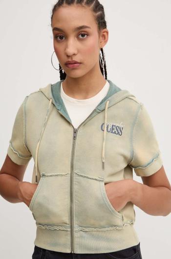 Mikina Guess Originals dámská, béžová barva, s kapucí, hladká, W4YQ31 KBRL1